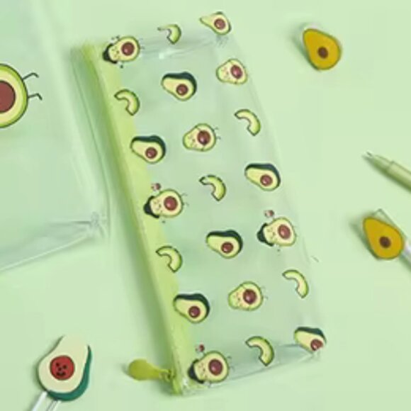 Avocado Transparent Zipper Pouch Pencil Bag - Picture 4 of 4